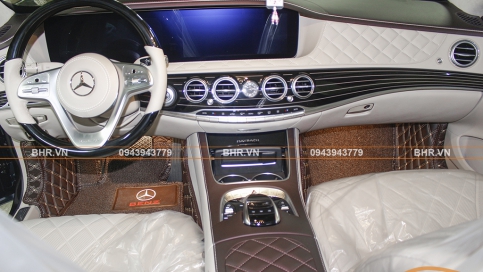 Thảm lót sàn ô tô 5D 6D Mercedes Maybach S400/ S450/ S560/ S650 siêu sang trọng, may tại xưởng